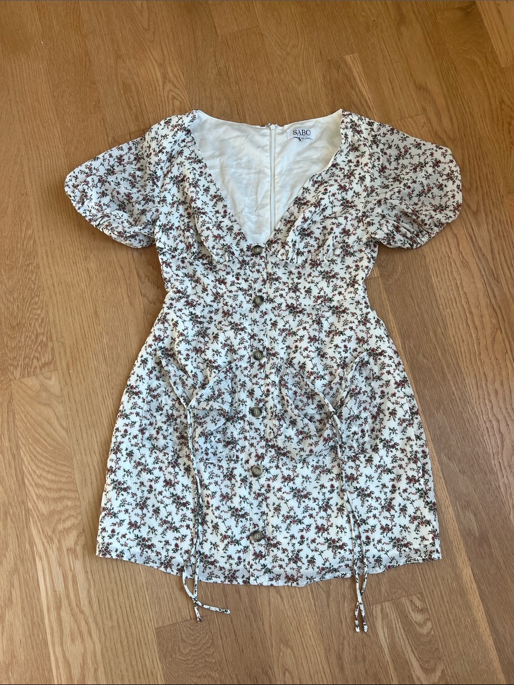 Sabo Mini Dress with Pink Floral Print